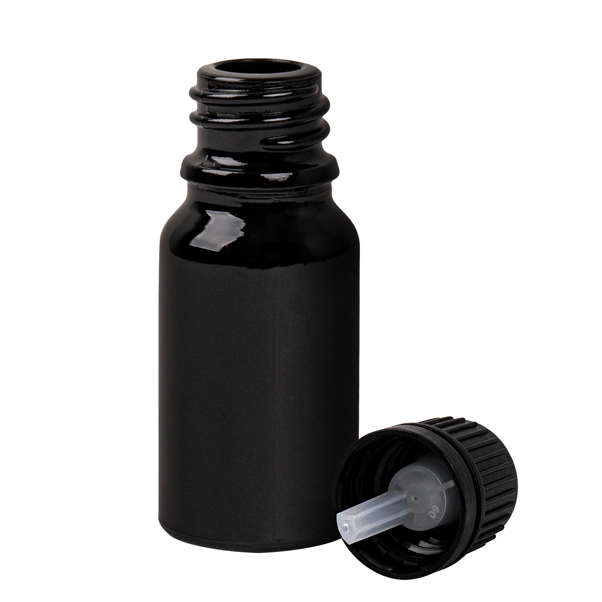 Butelka z zakrętką czarna 10ml