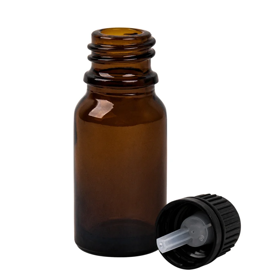 Butelka z zakrętką brązowa 10ml