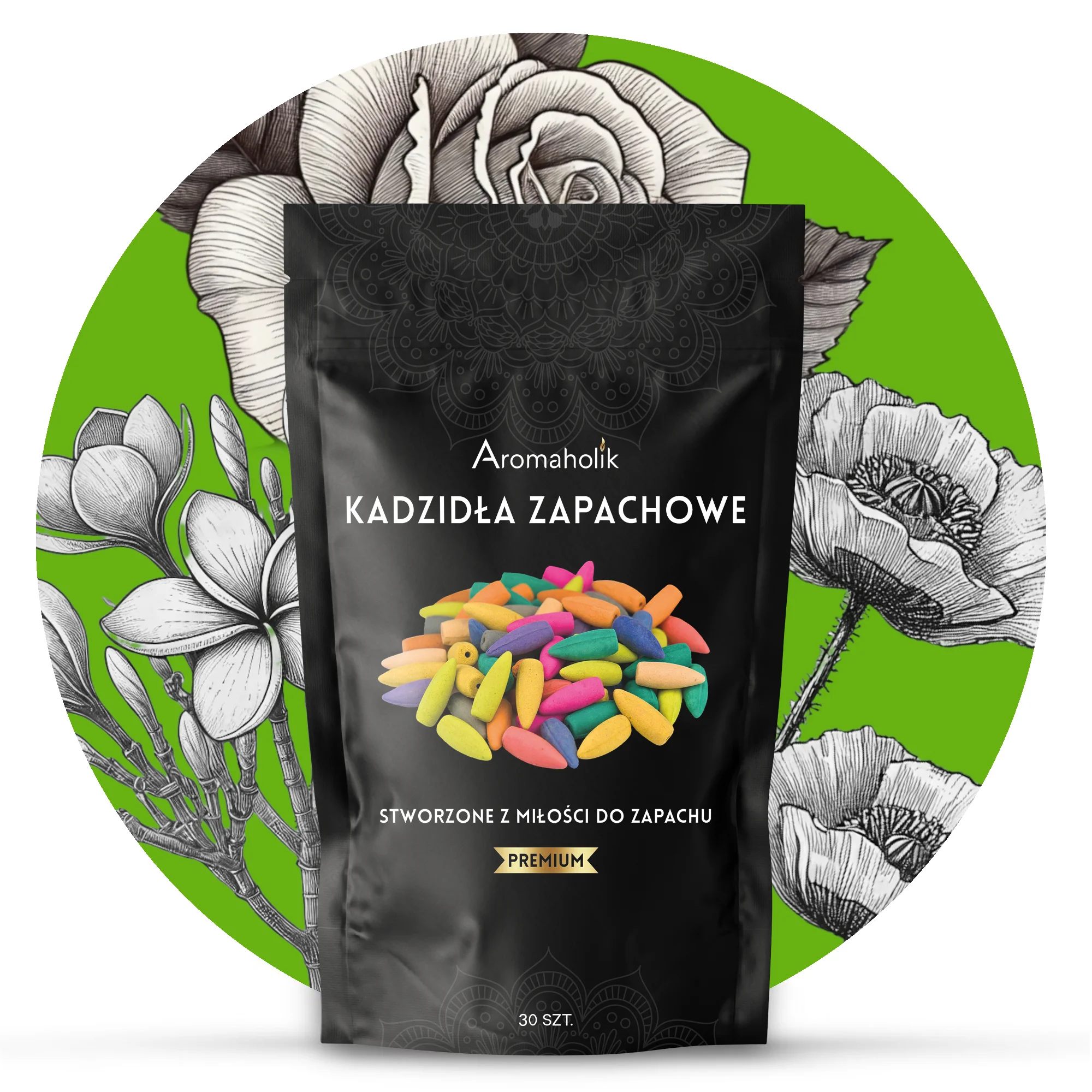 Kadzidełka Stożkowe - 10 Mix 30szt.