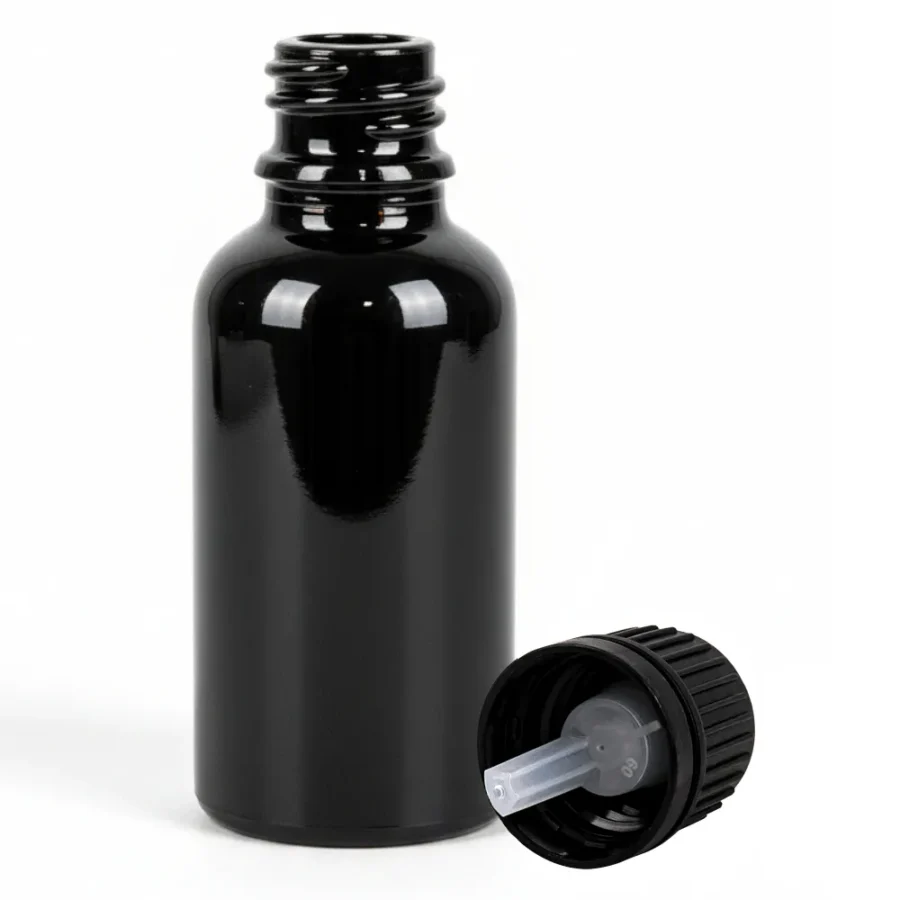Butelka z zakrętką czarna 30ml